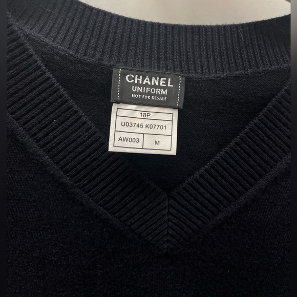 CHANEL UNIFORM MENS V-NECK SIZE MEDIUM: $350 - Picture 3 of 5